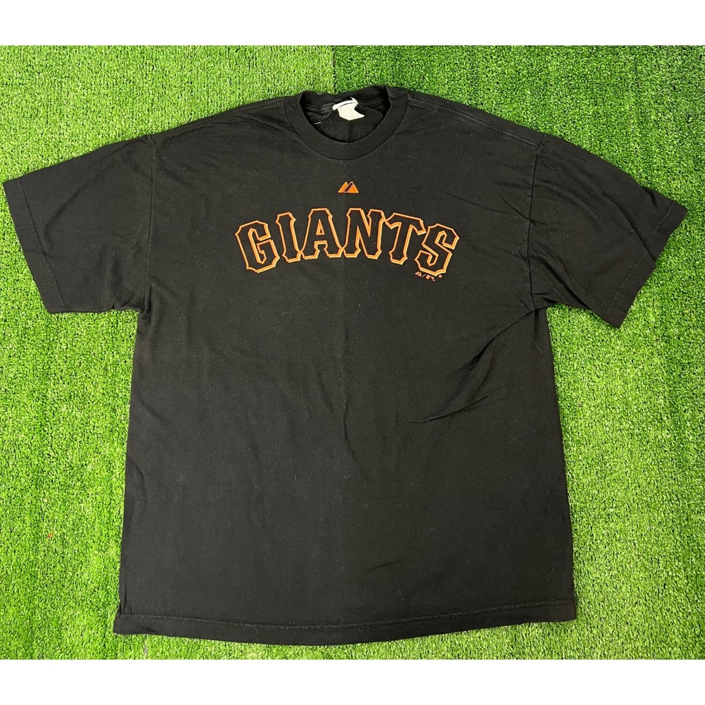 Majestic San Francisco Giants MLB T-Shirt Mens XL Black Short Sleeve Graphic Tee